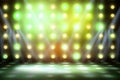 Background image of stage in color lights