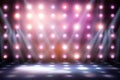 Background image of stage in color lights