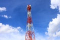 The background image of the telecommunication tower network needed in the current and future Internet era.