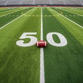 Background includes a set of empty bleachers indicating a stadium Royalty Free Stock Photo