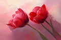 A background inspired by tulips. A spring event greeting card design featuring blank space, perfect for Royalty Free Stock Photo