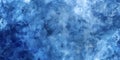 Background, intense blue watercolor texture with brush strokes Royalty Free Stock Photo