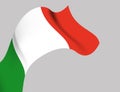 Background with Italy wavy flag
