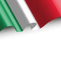 Background with italy wavy flag