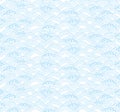 Light blue background with Japanese waves.