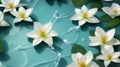 background Jasmine flower with water. for songkran day in thailand