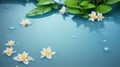 background Jasmine flower with water. for songkran day in thailand