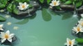 background Jasmine flower with water. for songkran day in thailand