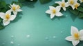 background Jasmine flower with water. for songkran day in thailand