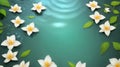 background Jasmine flower with water. for songkran day in thailand
