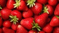 Background of juicy and large strawberries