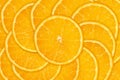 Background of juicy round orange slices Royalty Free Stock Photo