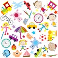 Background for kids with different kind of toys