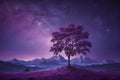 background landcape, purple background, night sky