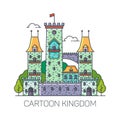 Background landscape for fairytale.Princess castle Royalty Free Stock Photo