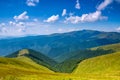 Background landscape with Ukrainian Carpathian Mountains in the Pylypets Royalty Free Stock Photo