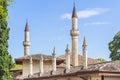 Background landscape view of the Khan's Palace, in Bakhchisaray