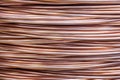 background of a large coil of copper tube Royalty Free Stock Photo