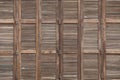 Background latticed wooden doors in the tropical house