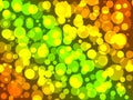 Background of lemon, yellow, orange balls with bokeh effect