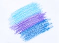 Background Light blue, purple, blue crayon drawing texture on paper drawing background. Royalty Free Stock Photo