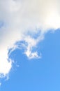 Background with light blue sky and softy white cloud, vertical Royalty Free Stock Photo