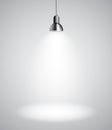 Background with Lighting Lamp. Empty Space for