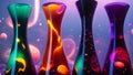 background with lights futuristic lava lamps