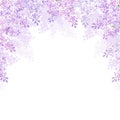 Background with lilac flowers. Vector illustration.