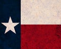 Flag of Texas on rusty metal