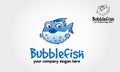 Bubble fish Vector Logo Illustration. Royalty Free Stock Photo