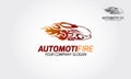 Automotive Fire Vector Logo.