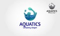 Aquatics Vector Logo Template.