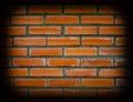 Background looks like a rectangular fragment of brick wall with a vignette. Detail of architecture and temporary building