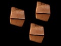 Background of luxury brown chocolate pieces