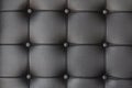 Background of luxury buttoned black leather Royalty Free Stock Photo