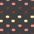 background with macaron. Vector illustration decorative design