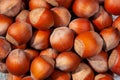 Background macro photo of hazelnuts close-up