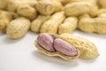 Background macro picture boiled peanuts Royalty Free Stock Photo