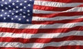 Background made of American flag waving in the wind. 3D Royalty Free Stock Photo