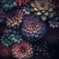 A background made of colorful flowers. Created with Generative AI