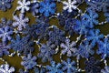 Background made of lots colorful snowflakes.