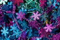 Background made of lots colorful snowflakes