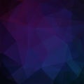 Background made of triangles. Blue, purple colors. Square