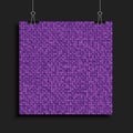 Square poster made violet sequins or glitters