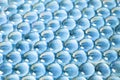 Background with many blue glass balls