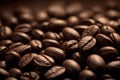Background with many coffee beans.