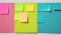 background of many colored postit Royalty Free Stock Photo