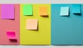 background of many colored postit Royalty Free Stock Photo