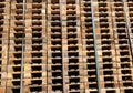 background of many pallets for the transport of the goods